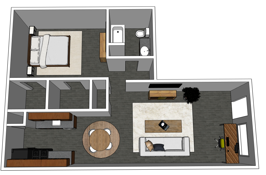 A1 3D Floor plan rendering