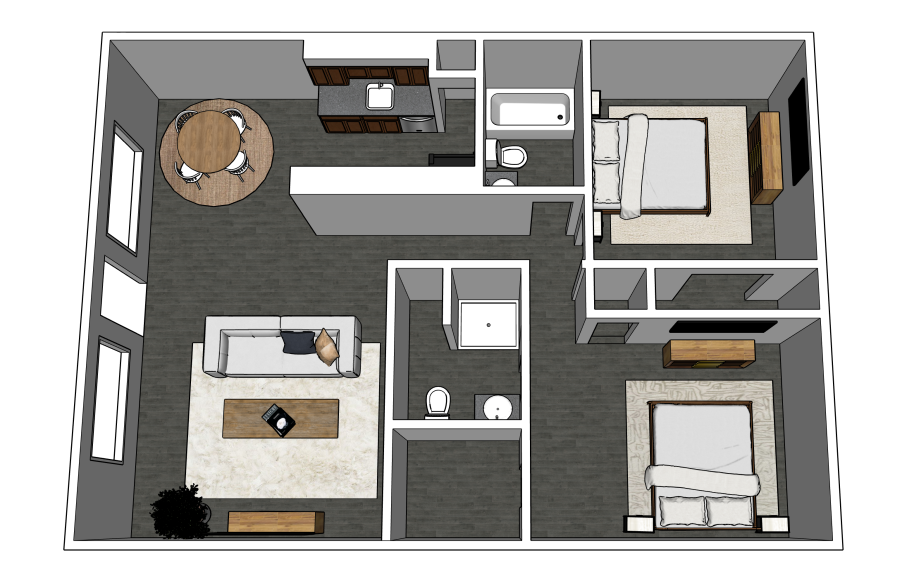 C1 3D Floor plan rendering